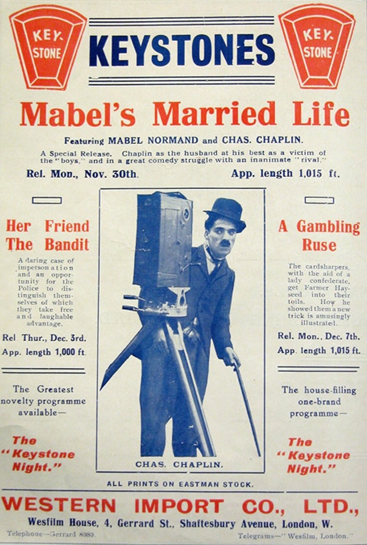 Charlie Chaplin’s “Charlott Et Le Mannequin” (Mabel’s Married Life)- 1914